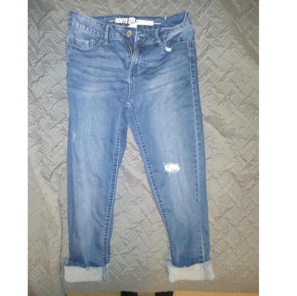 Blue jean capris